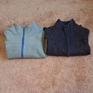 Boys Lot Of 2 Full Zip Fleece Size 5t.